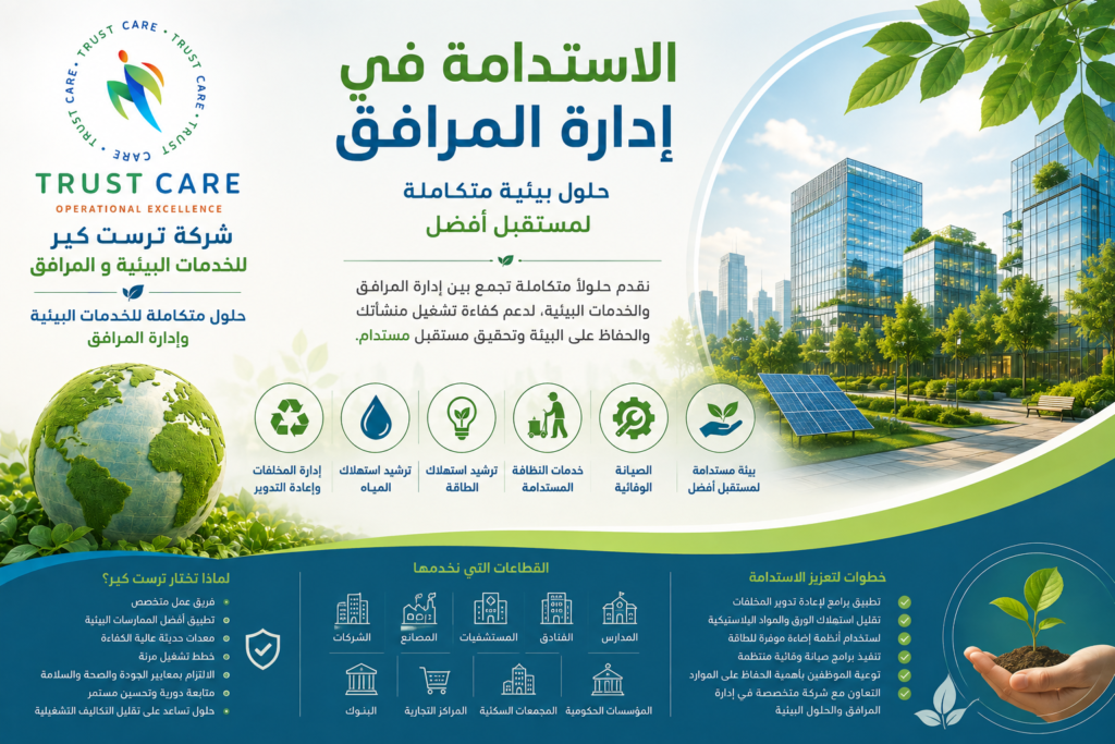 أهمية الاستدامة في إدارة المرافق: كيف تساهم الحلول البيئية في بناء مستقبل أفضل؟